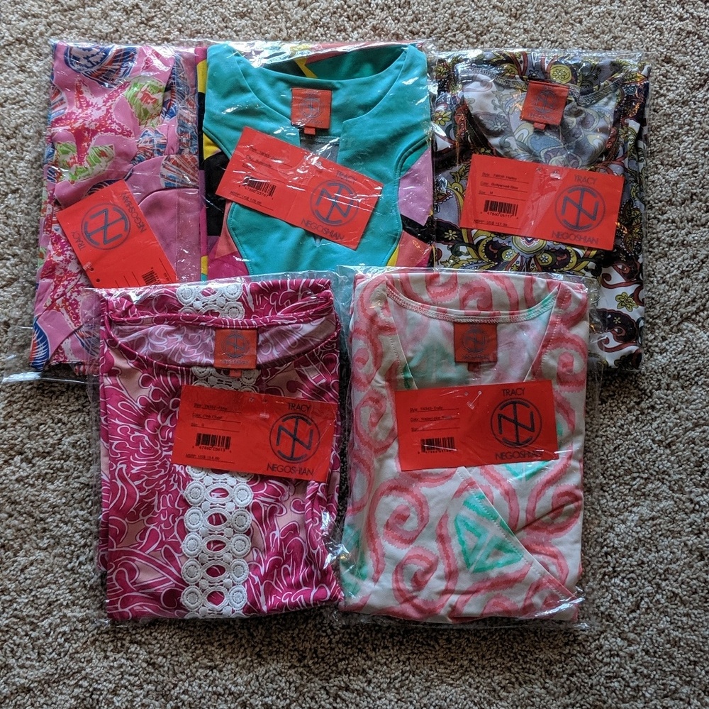 5 pc NIB Tracy Negoshian Dress Bundle, Sizes S-L